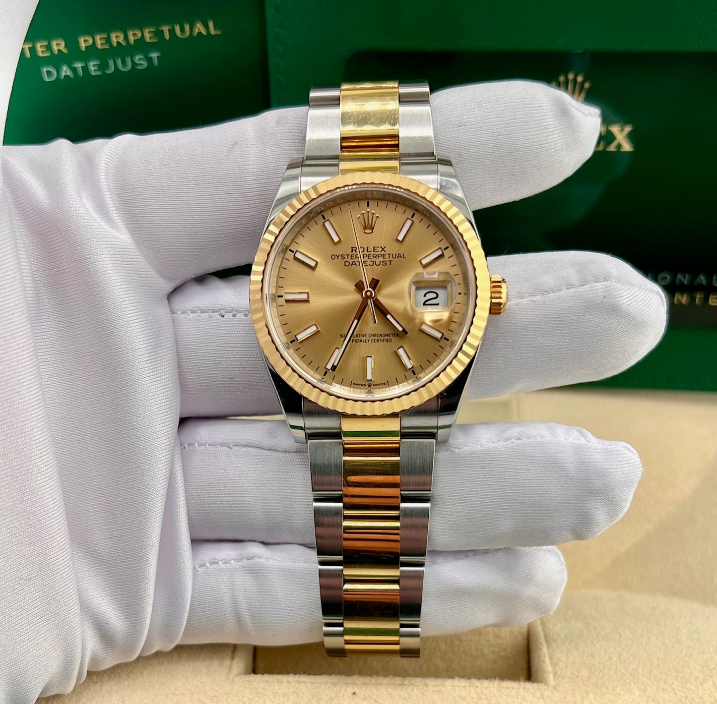 Rolex Datejust 36mm 126233 Champagne Dial Oyster 2024