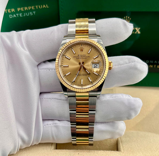 Rolex Datejust 36mm 126233 Champagne Dial Oyster 2024