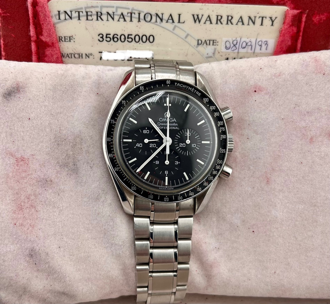 Omega Speedmaster Moonwatch Apollo 11 “Hello Houston” 35605000 Full Set 1999