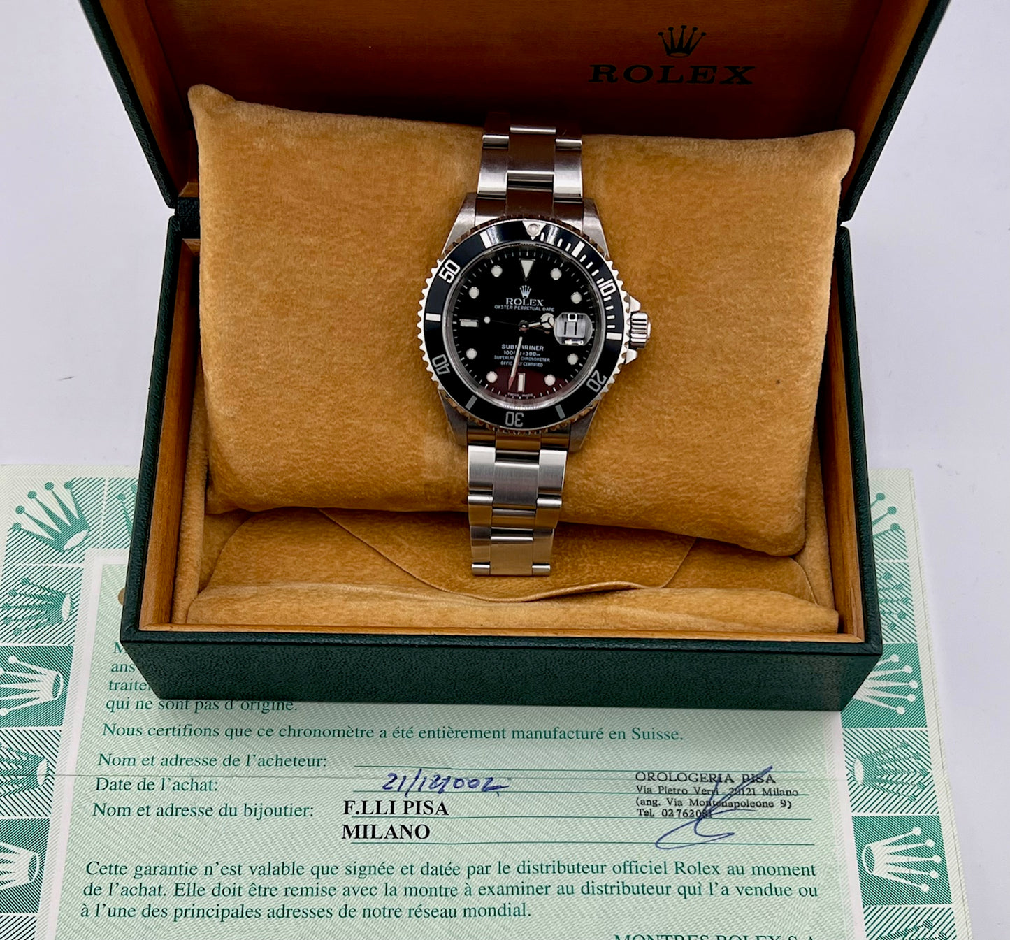 Rolex Submariner Date 16610 Full Set 2002 Ita