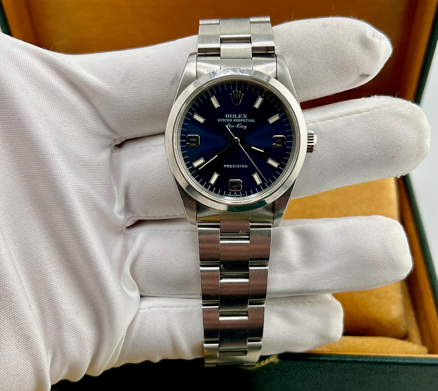 Rolex Air-King 34mm 14000 Blue Dial full set 1997