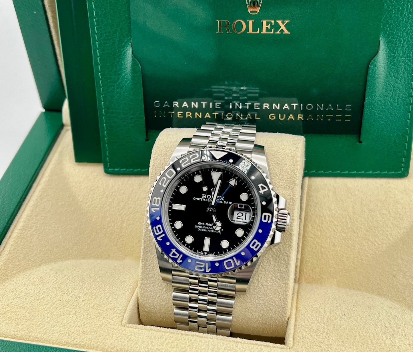 Rolex GMT-Master II ''Batman'' 126710BLNR Jubilèe 2021 like new