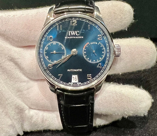 IWC Portuguese Automatic IW500710 Full Set Blue Dial