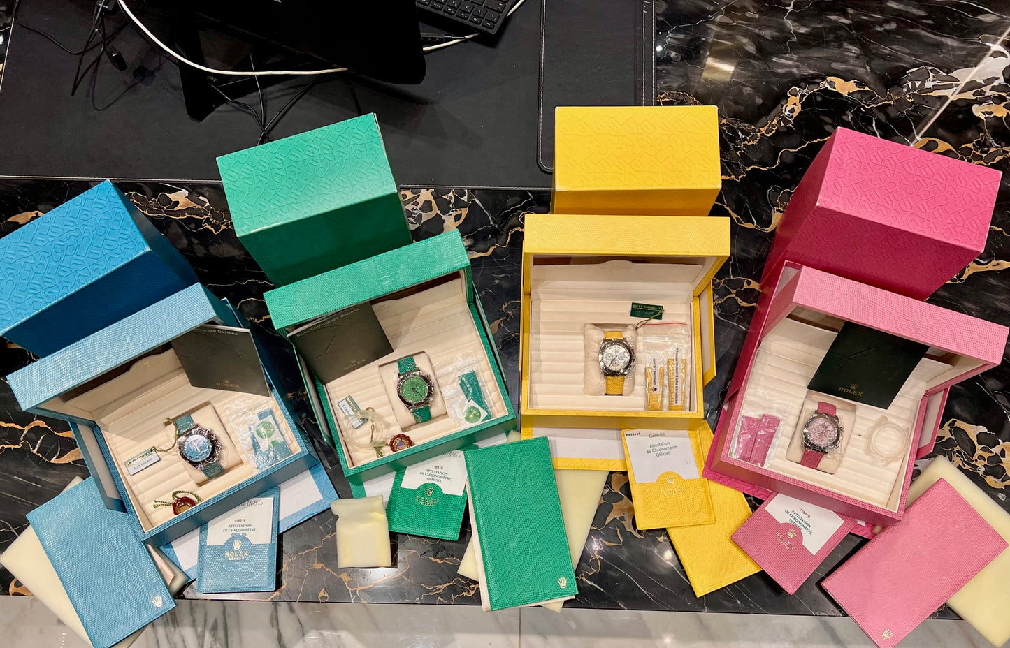 Rolex Daytona Beach Collection 116519 (Turquoise - Yellow -Green - Pink) 2000 P-2003 K