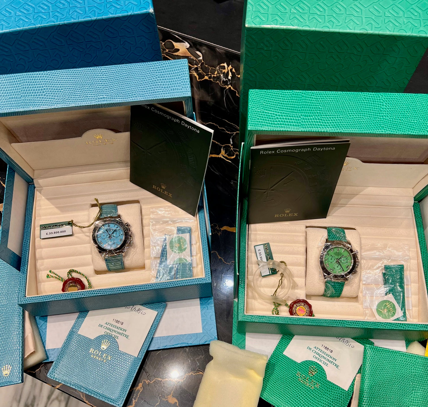 Rolex Daytona Beach Collection 116519 (Turquoise - Yellow -Green - Pink) 2000 P-2003 K