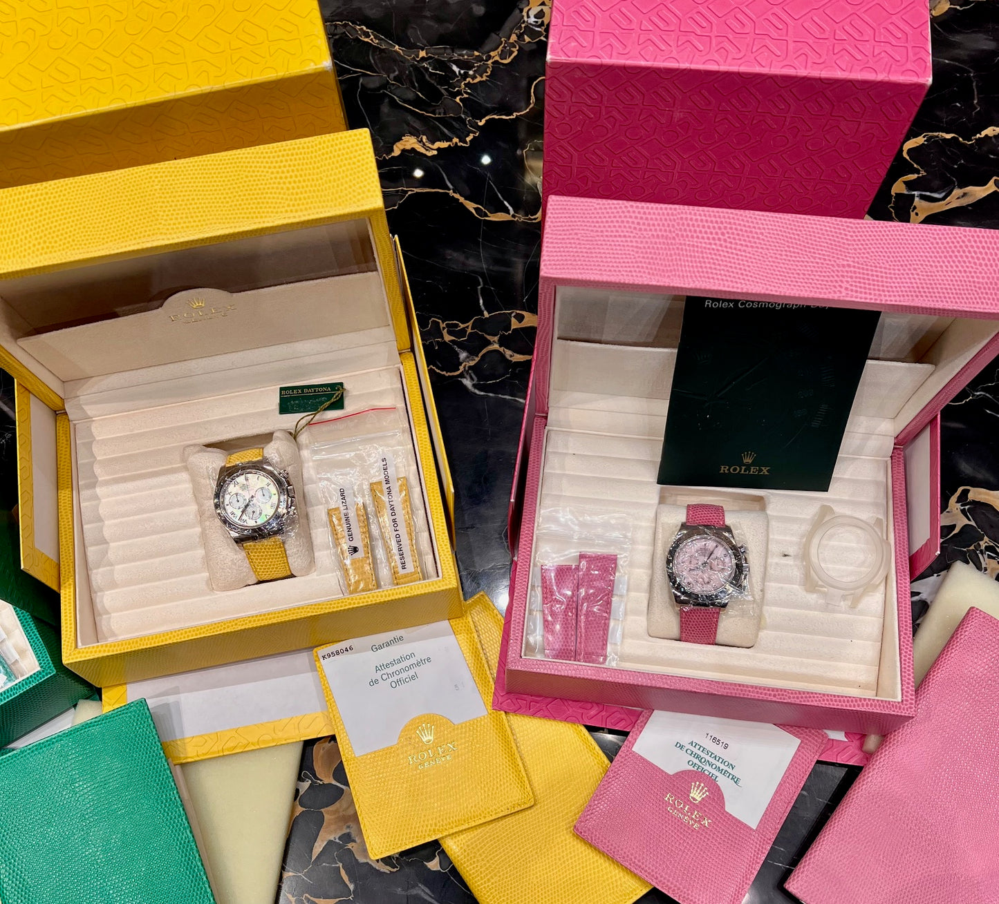 Rolex Daytona Beach Collection 116519 (Turquoise - Yellow -Green - Pink) 2000 P-2003 K