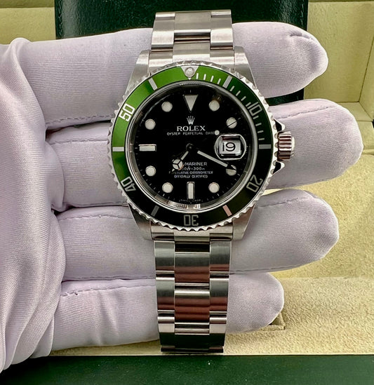 Rolex Submariner "Kermit" 16610LV NOS condition B&P 2007 (Dubai)