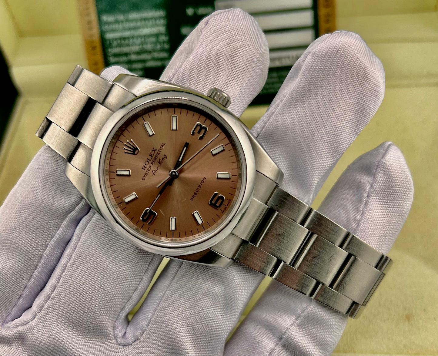 Rolex Air-King 114200 34mm Salmon Dial 2008 ITA
