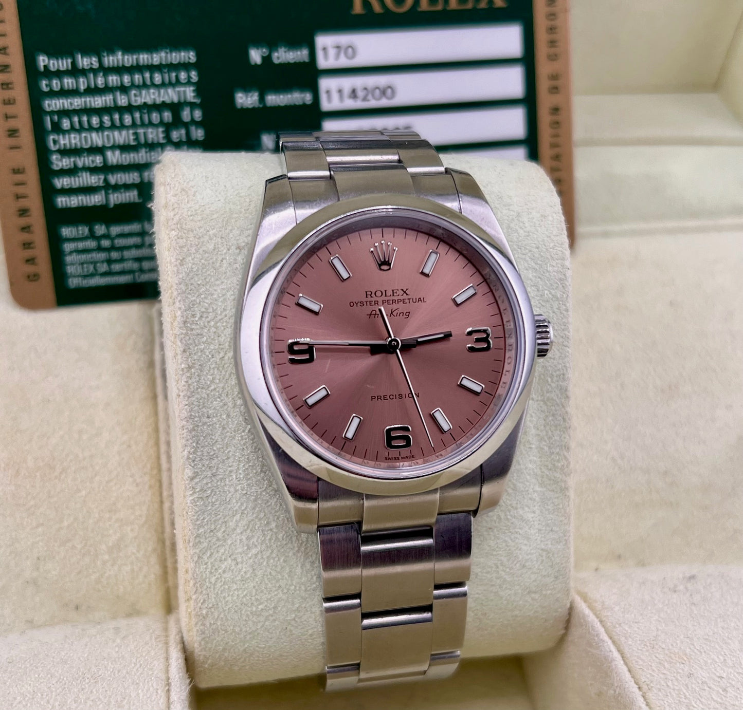 Rolex Air-King 114200 34mm Salmon Dial 2008 ITA