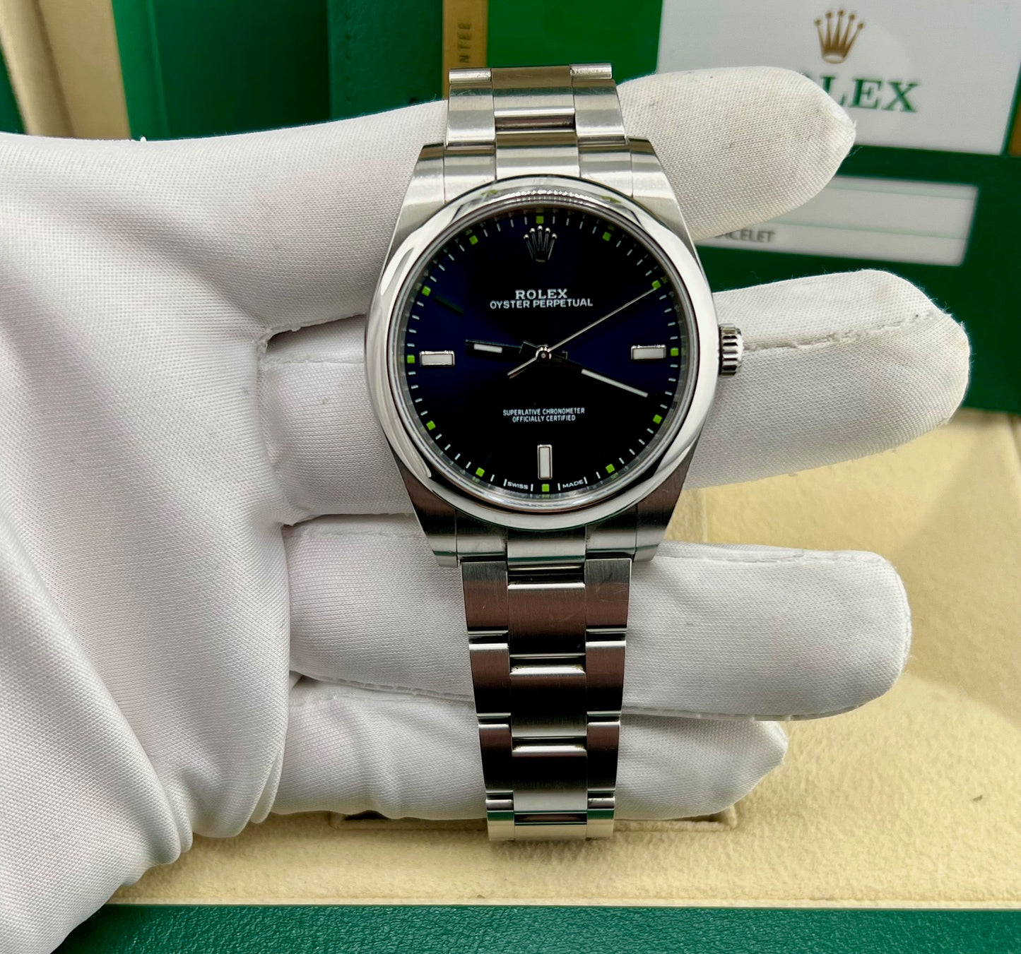 Rolex Oyster Perpetual 39mm 114300 Blue Dial 2019