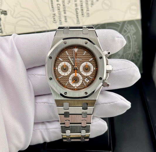 Audemars Piguet Royal Oak Chronograph 26300ST Brown Dial B&P 2014 (Ita) 39mm