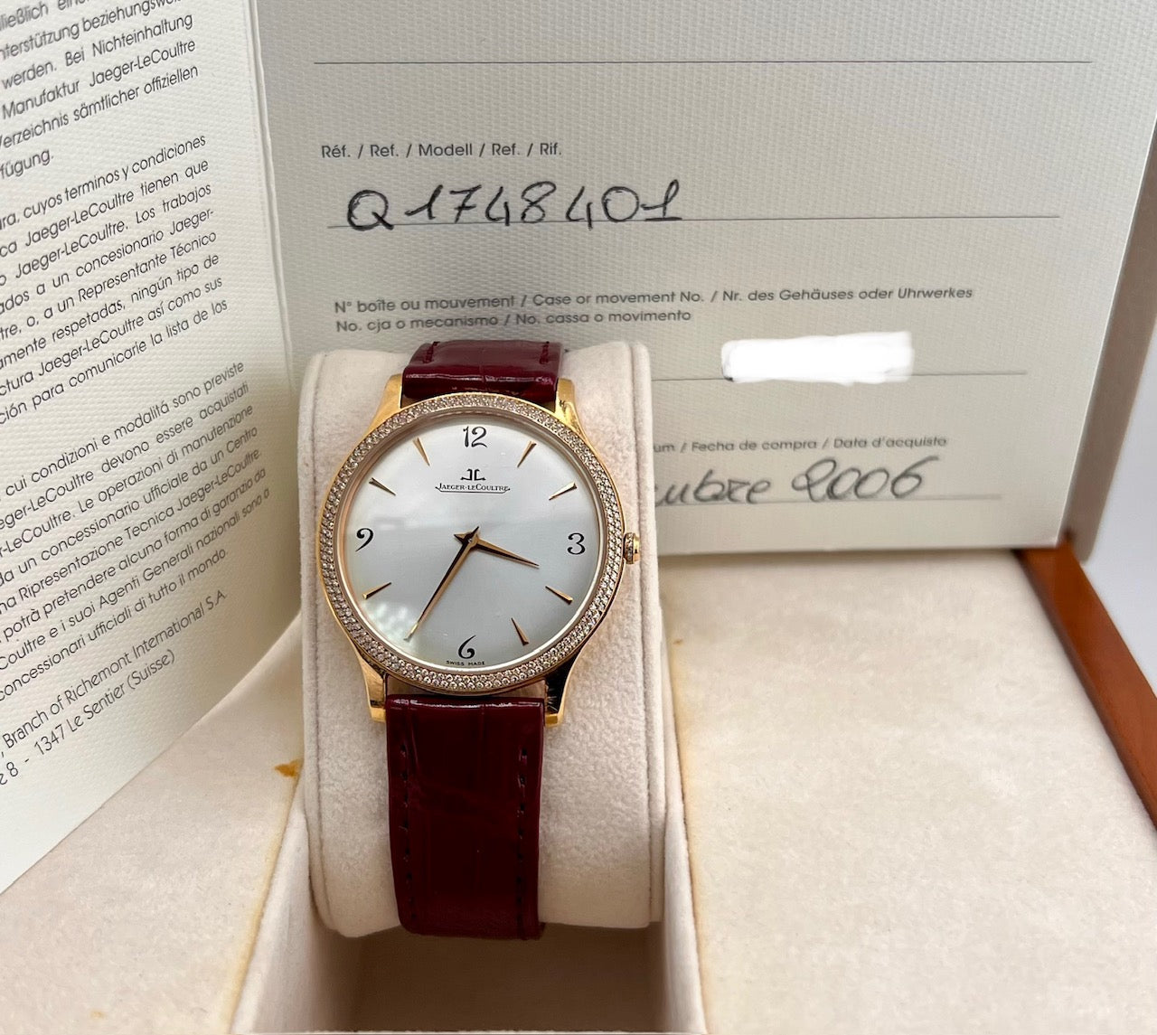 Jaeger-LeCoultre Master Ultra Thin Rose Gold 34mm 145.2.79 34mm 2006 full set