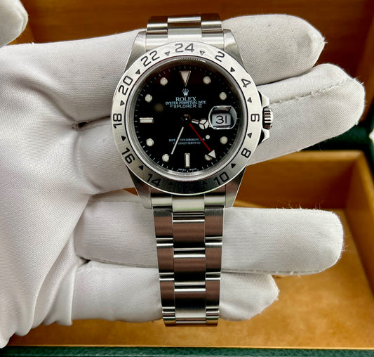 Rolex Explorer II 16570 Black Dial SEL 2005 No Holes