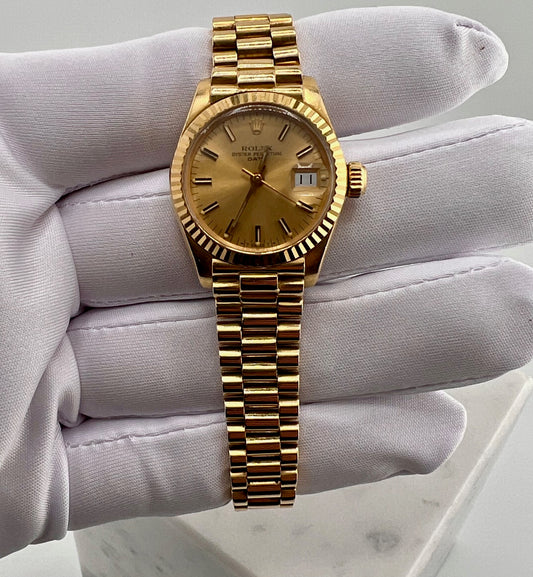 Rolex Lady-Date 6918 26mm Yellow Gold President 1978 only watch