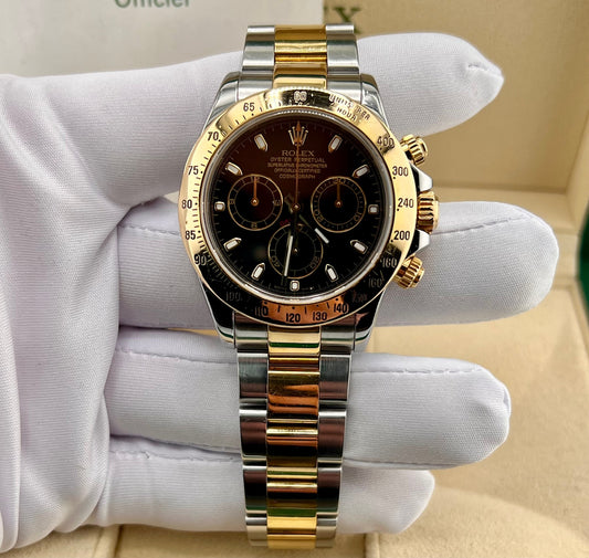 Rolex Daytona 116523 Black Dial 2005 B&P ITA