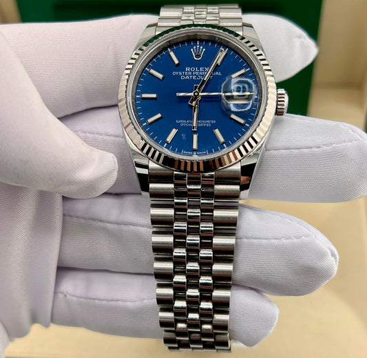 Rolex Datejust 36mm 126234 Blue Dial Jubilèe 2021 full set