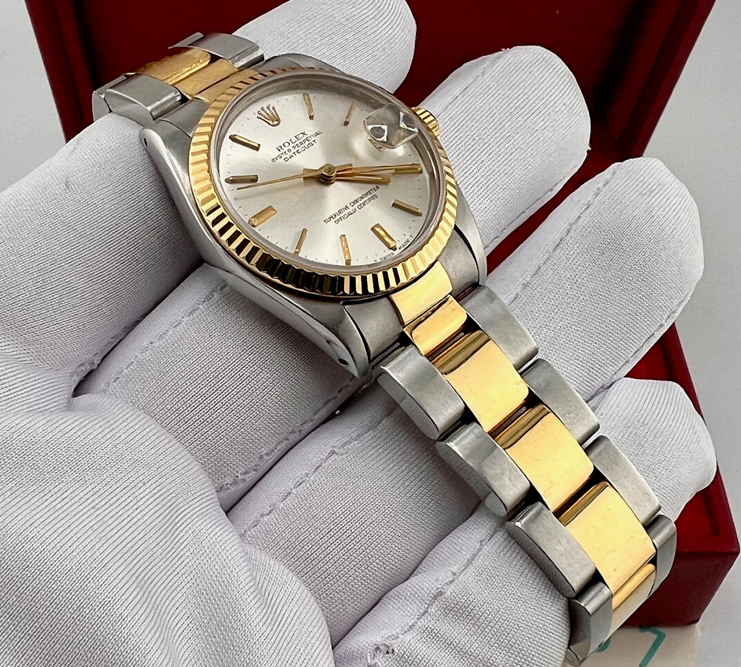 Rolex Datejust 31mm Boy 68273 Silver Dial Oyster 1995 B&P Ita