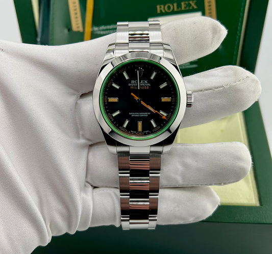 Rolex Milgauss 116400GV Black Dial 2009 full set Ita