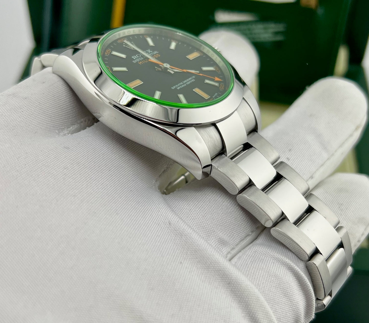 Rolex Milgauss 116400GV Black Dial 2009 full set Ita