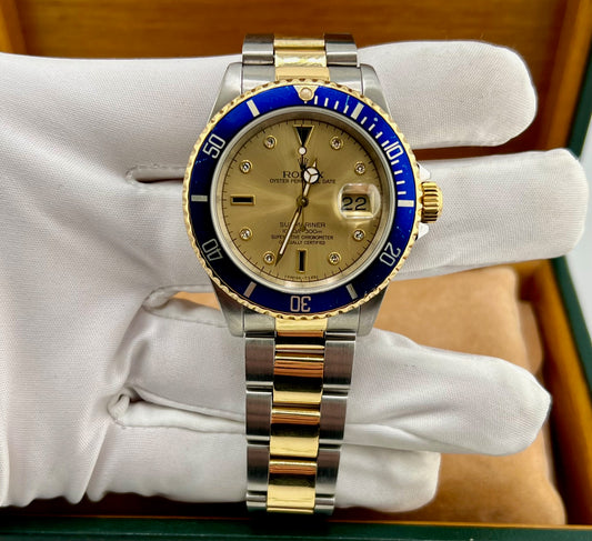 Rolex Submariner Date 16613 Sultan Dial 1991 Box&Paper