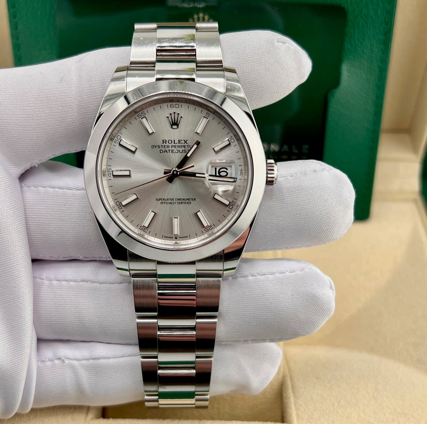 Rolex Datejust 41mm 126300 Silver Dial Full Set 2023
