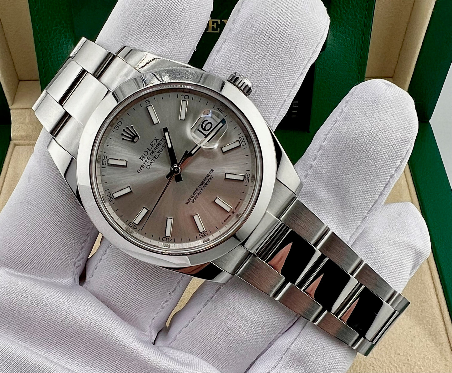 Rolex Datejust 41mm 126300 Silver Dial Full Set 2023