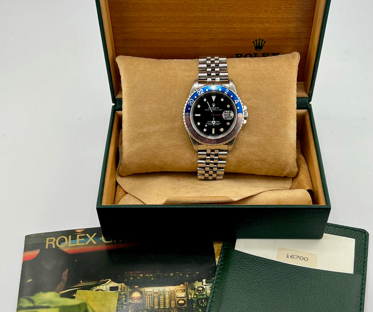 Rolex GMT-Master I 16700 Pepsi Jubilèe 1992 Full Set