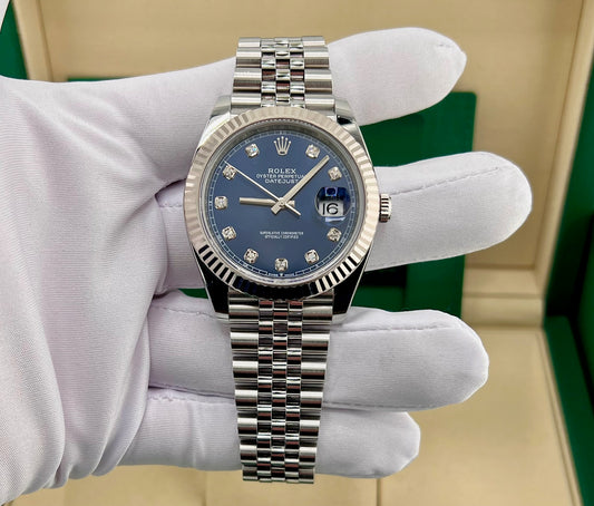 Rolex Datejust 41mm 126334 Blue Dial Diamond Index 2025 Jubilèe