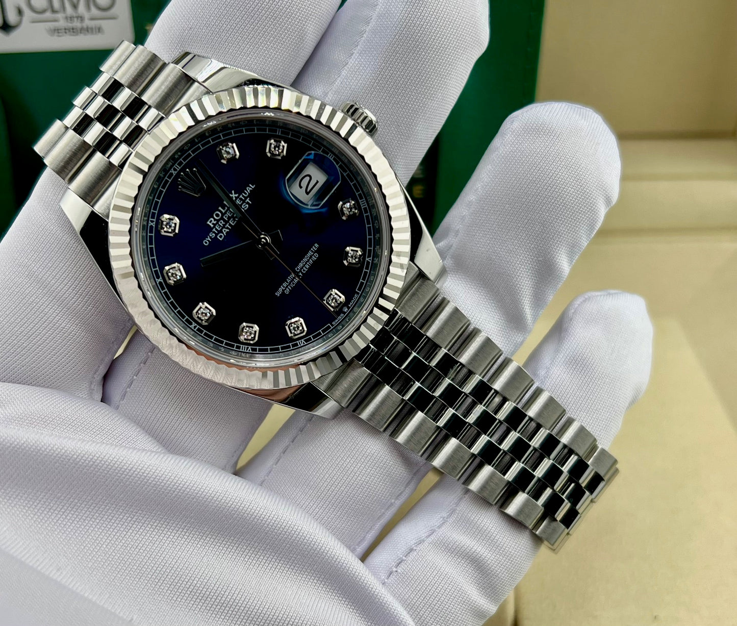 Rolex Datejust 41mm 126334 Blue Dial Diamond Index 2025 Jubilèe