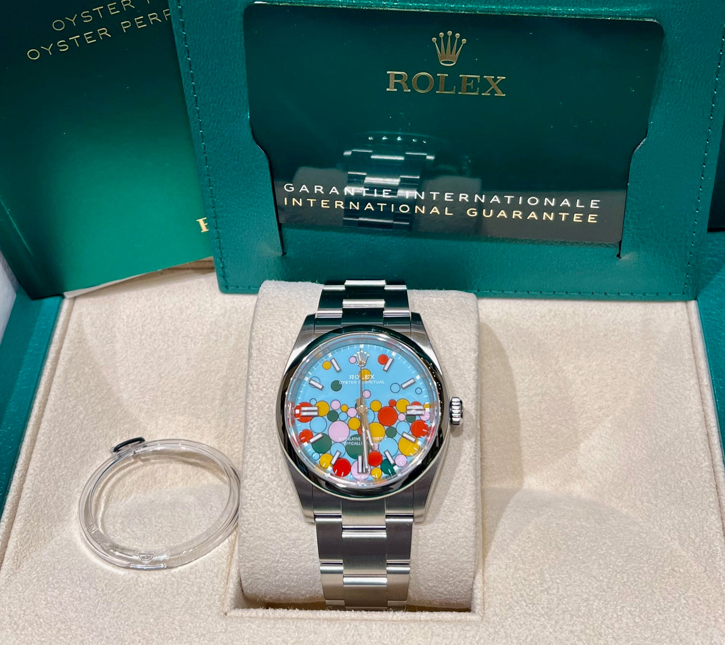 Rolex Oyster Perpetual 36mm 126000 Celebration 2023 stickers