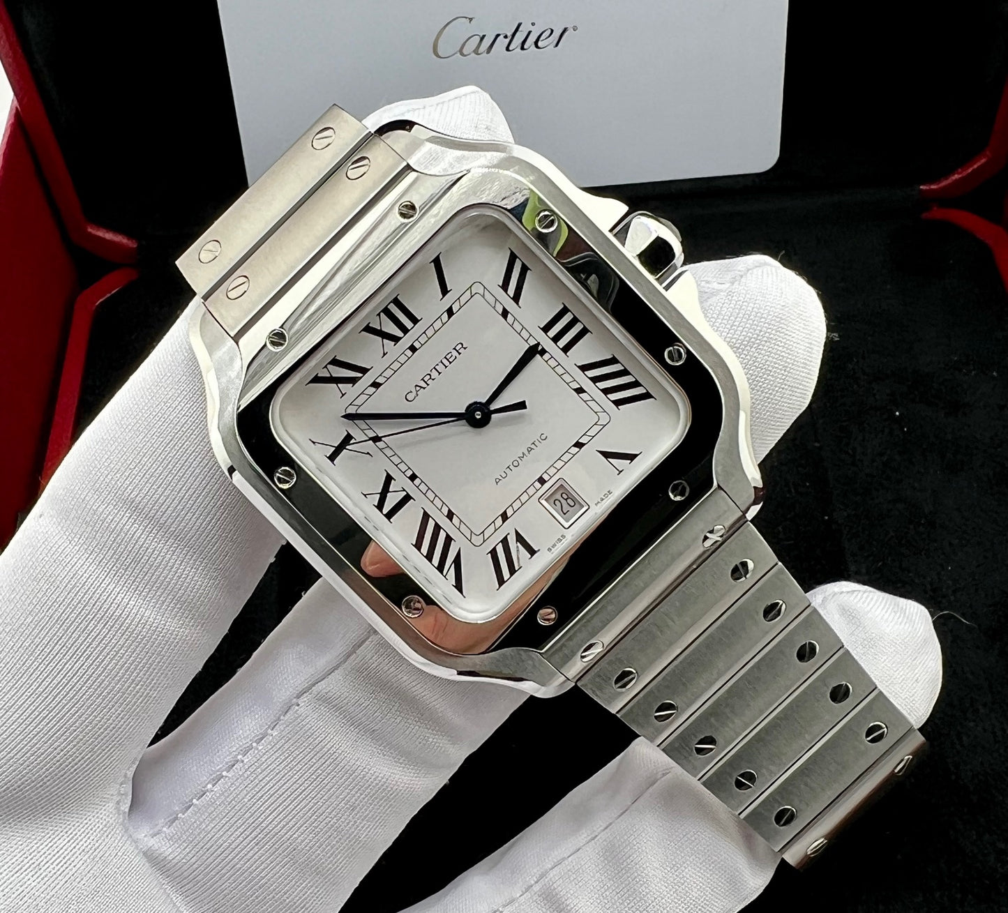 Cartier Santos De Cartier WSSA0018 White Dial NEW 2025