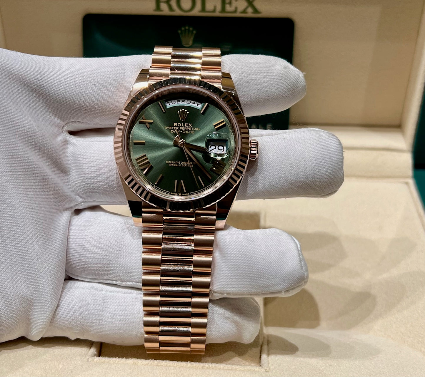 Rolex Day-Date 40mm 228235 Green Dial 2024 new