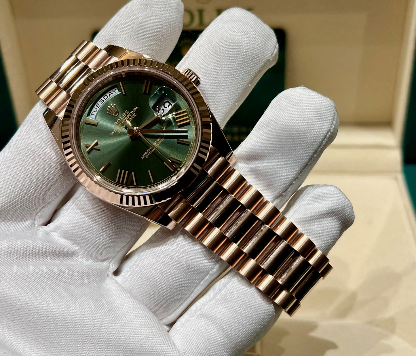 Rolex Day-Date 40mm 228235 Green Dial 2024 new