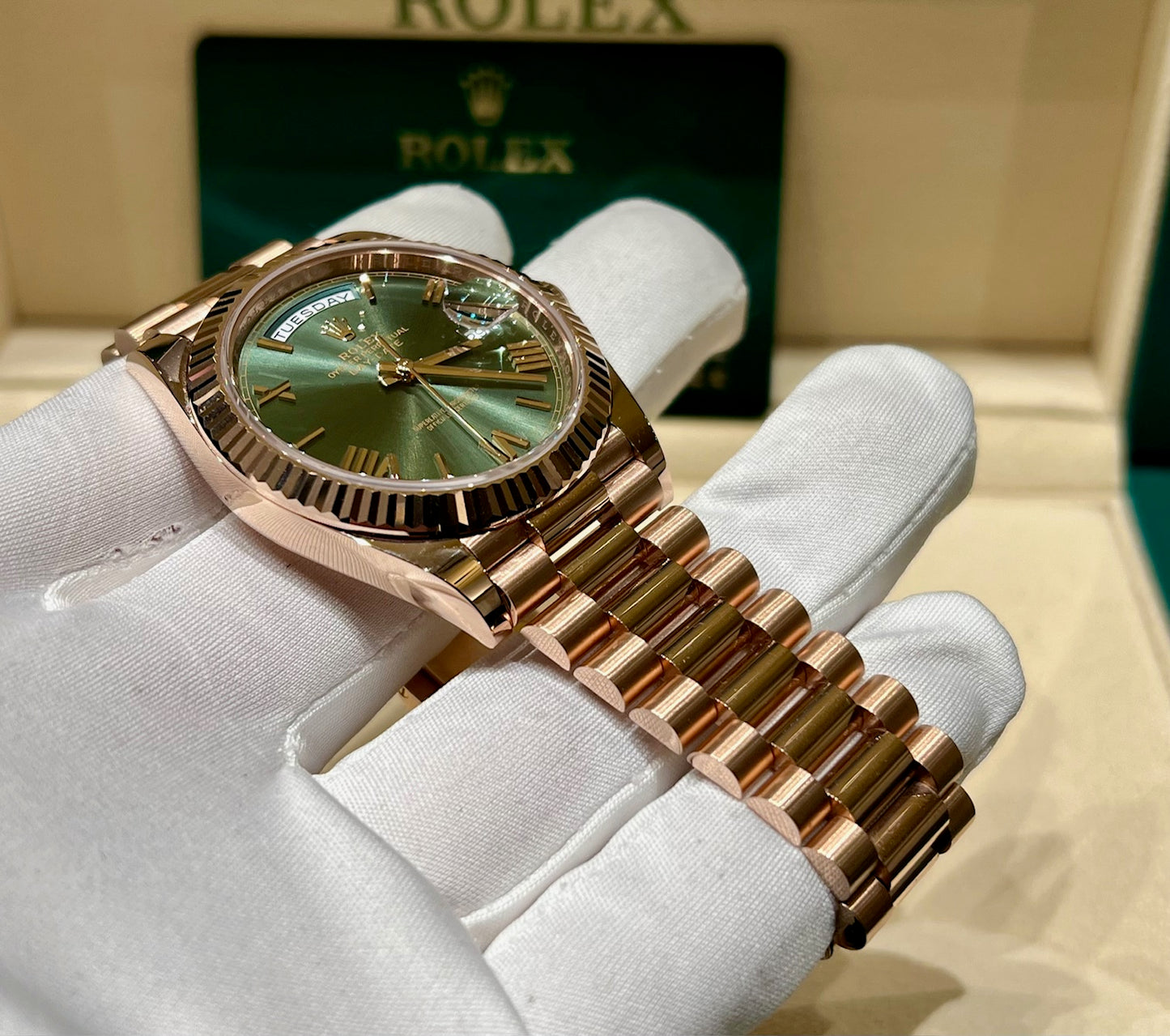 Rolex Day-Date 40mm 228235 Green Dial 2024 new