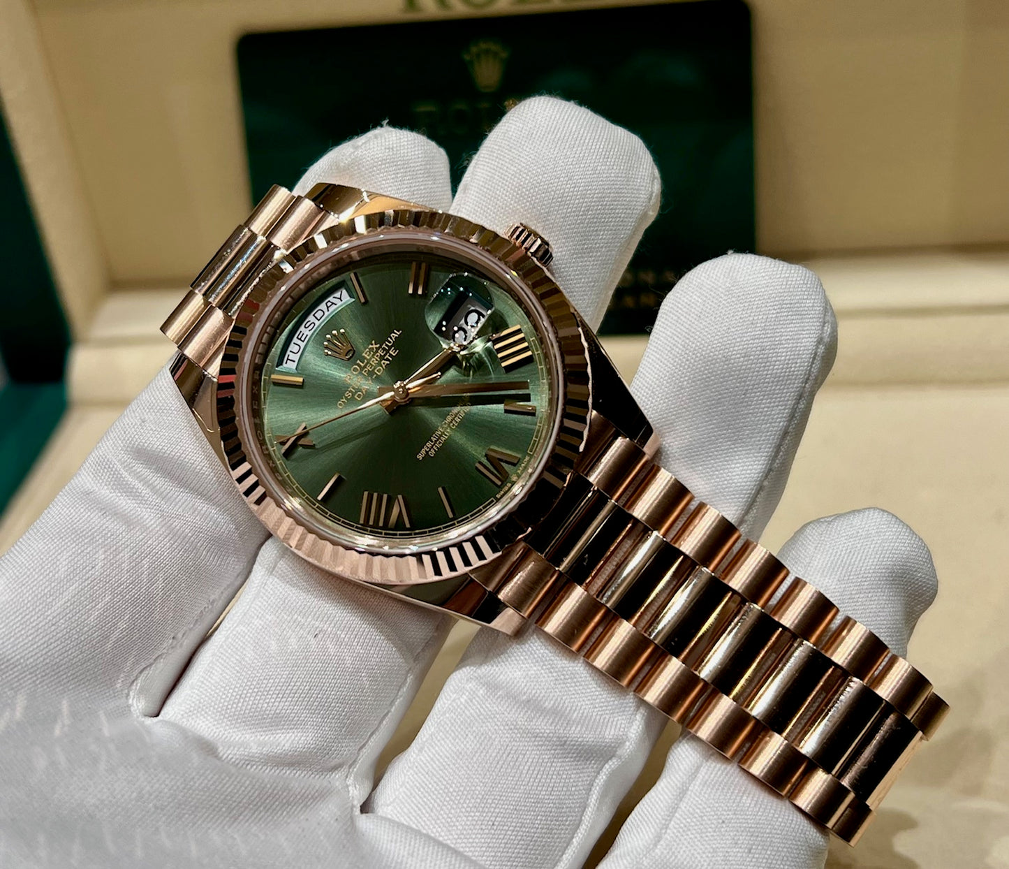 Rolex Day-Date 40mm 228235 Green Dial 2024 new