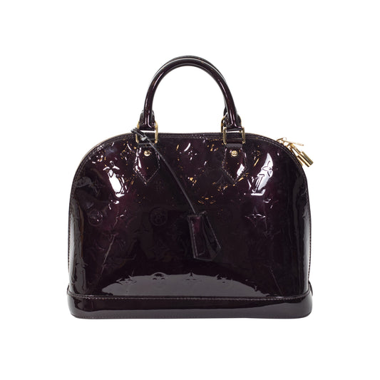 Vuitton modello Alma vernice color prugna