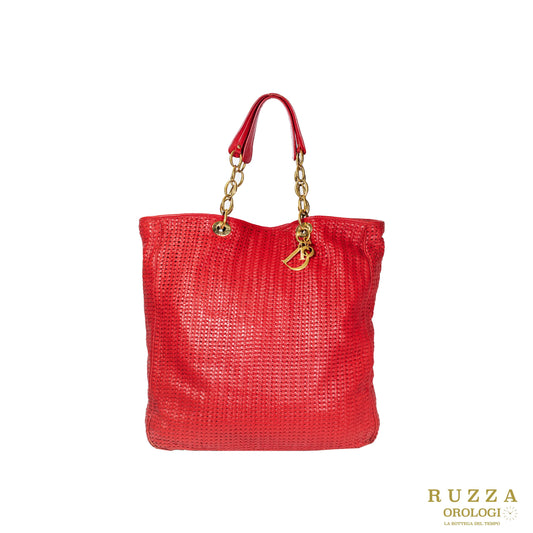 Borsa Christian Dior in pelle intrecciata