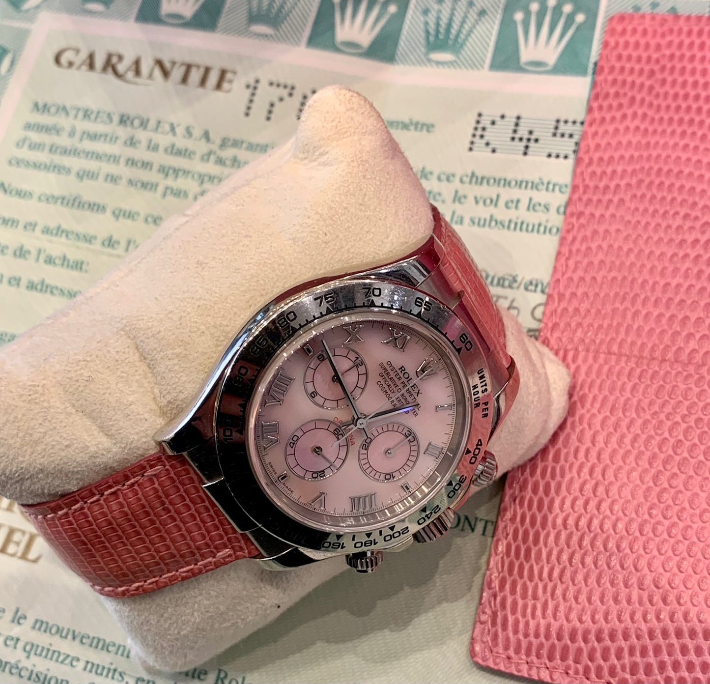 Rolex Daytona Beach 116519 Pink Full Set , Ser K , Italian Paper